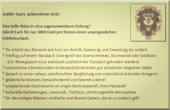 Goblin Tours Reiseangebot